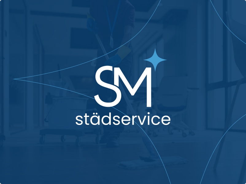Medarbetare från SM städservice i arbete